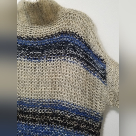 Bcbgmaxazria Cerulean Mock Neck Slouchy Sweater Mohair Wool Tunic Size Small - Picture 10 of 12